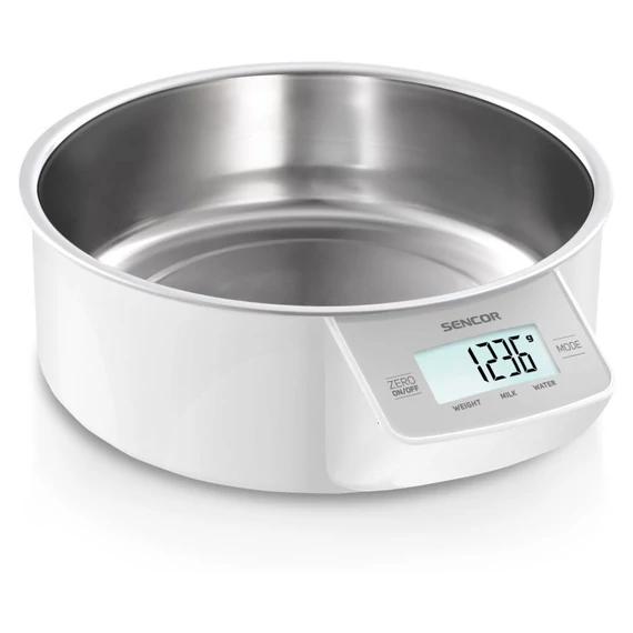 Sencor SKS 4030WH tálas konyhai mérleg, fehér