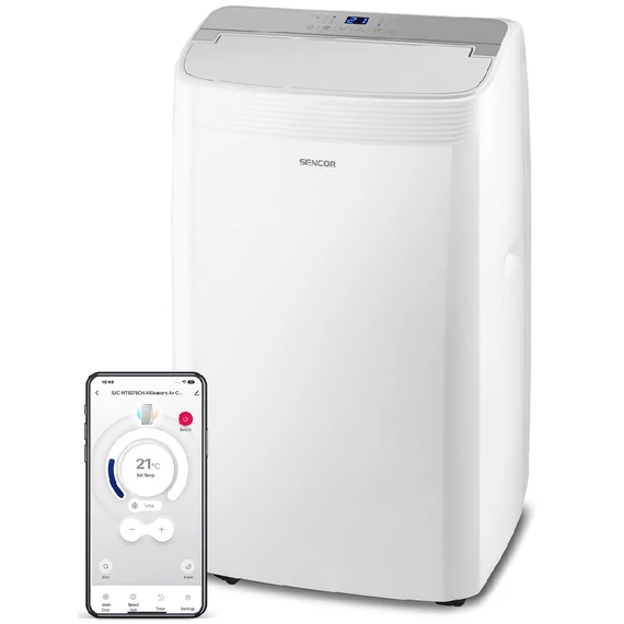 Sencor SAC MT9078CH Wifi Allseasons mobilklíma ablaktömítő készlettel, 35m2