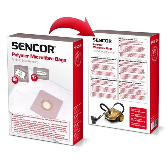 Sencor SVC 900 papír porzsák, 5db