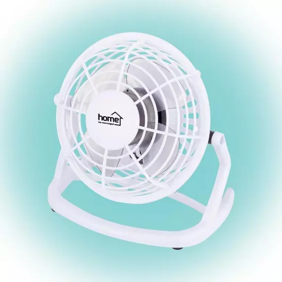 Asztali ventilátor, USB, fehér, 10cm, 2.5W