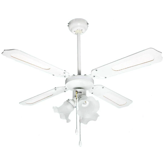 Mennyezeti ventilátor, fehér, 3xE27, 105cm, 50W