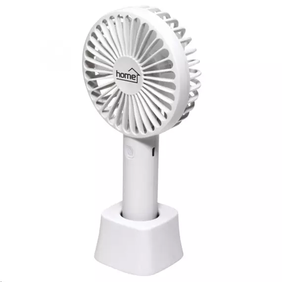 Kézi, tölthető ventilátor, fehér, 4W, 9cm