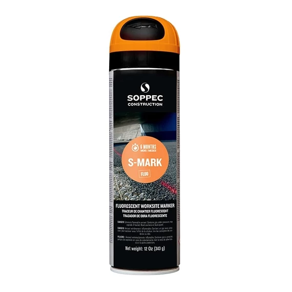 Soppec S Mark fluoreszkáló jelölőspray, narancssárga, 500ml