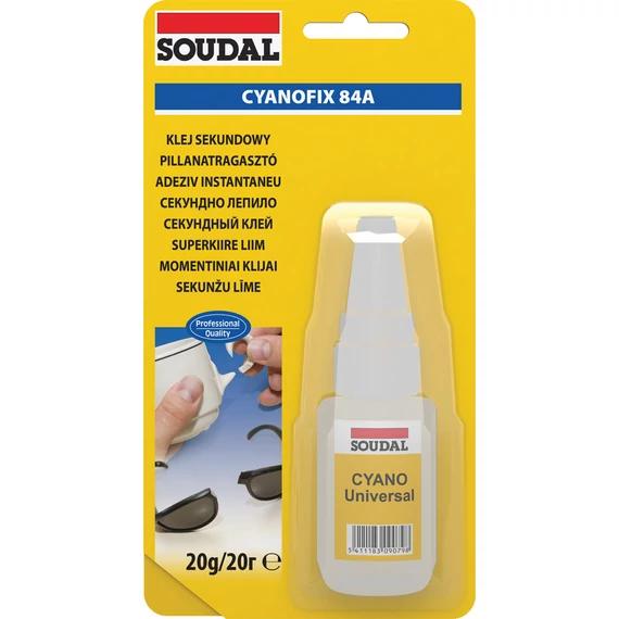 Soudal 84A Cyanofix pillanatragasztó, 20g