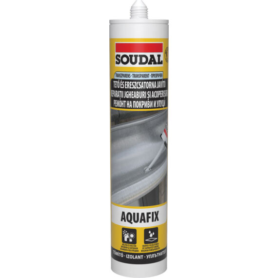 Soudal Aquafix tömítő, sürgősségi javításokhoz, traszparens, 280ml