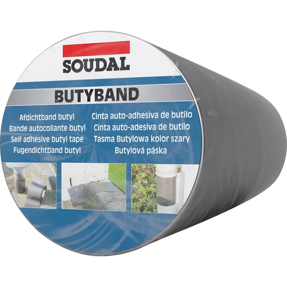 Soudal Butyband öntapadó butyl tömítőszalag, alumínium, 15cm, 10m