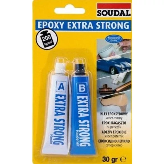 Soudal Epoxy Extra Strong ragasztó, 2x15g