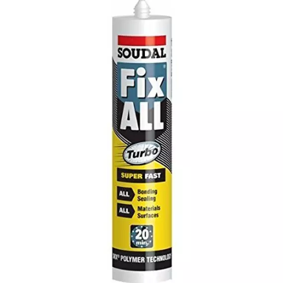 Soudal Fix All Turbo ragasztó-tömítő, gyorskötés, fekete, 290ml