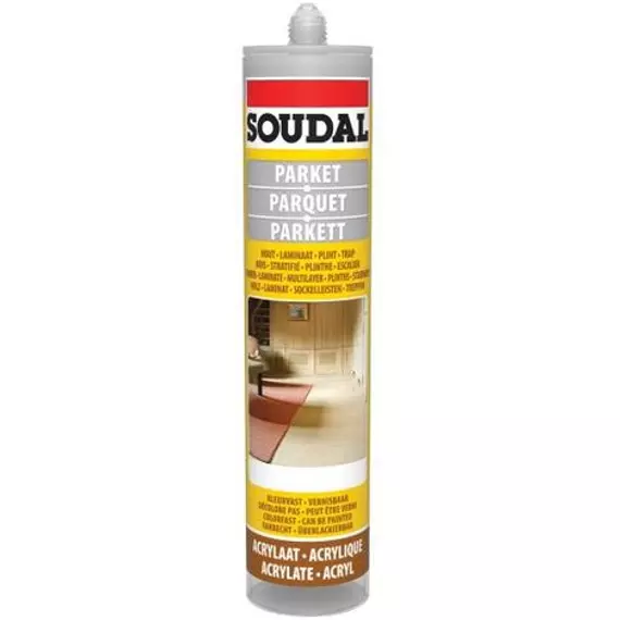 Soudal parkettatömítő, festhető, lakkozható, világosszürke, 290ml