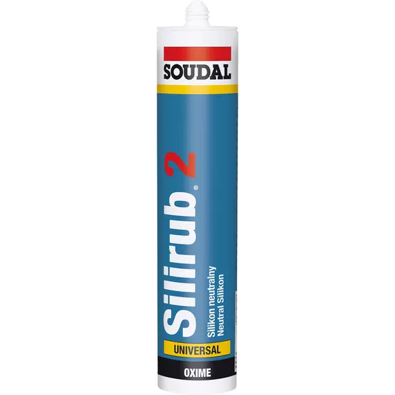 Soudal Silirub 2 építőipari-üvegező szilikon, neutrális, fehér, 300ml