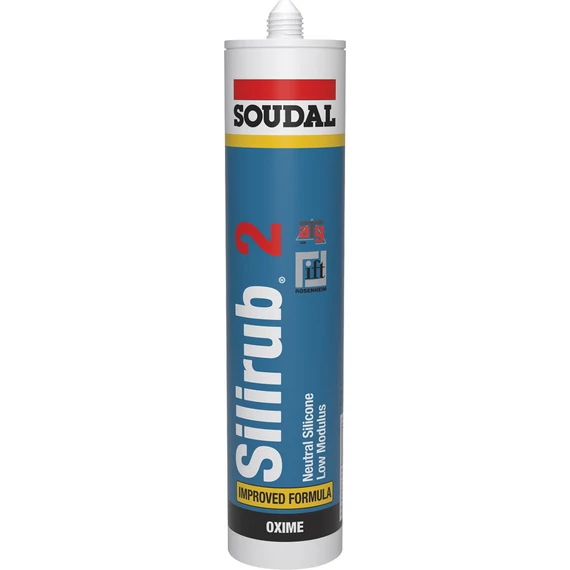 Soudal Silirub 2 építőipari-üvegező szilikon, neutrális, sötétbarna, 300ml
