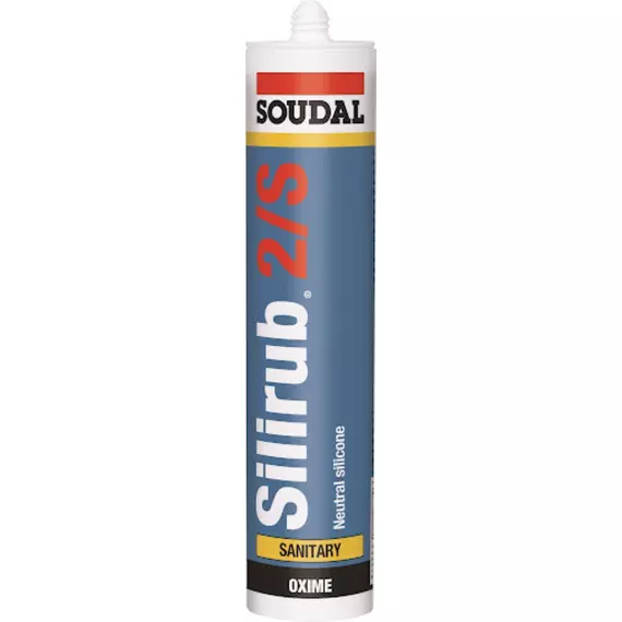 Soudal Silirub 2S szaniter neutrális szilikon, alumínium fehér, 300ml