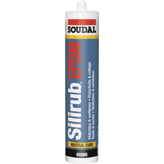 Soudal Silirub EPDM ragasztó-tömítő, EPDM fóliákhoz, fekete, 310ml 