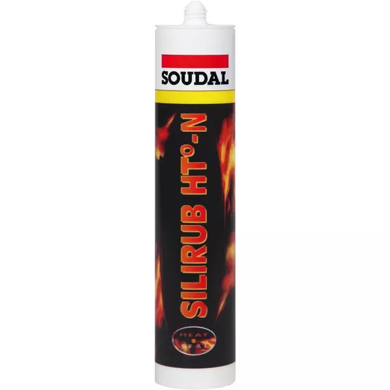 Soudal Silirub HT-N hőálló tömítő, neutrális, fekete, 310ml