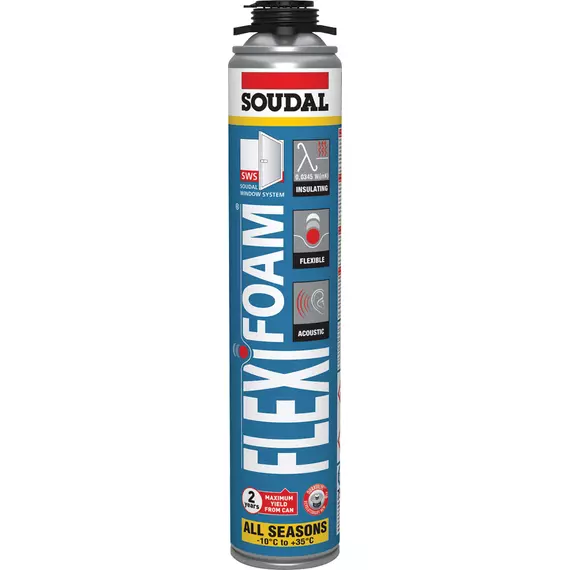 Soudal Soudafoam Flexifoam pisztolyhab, 4 évszakos, 750ml