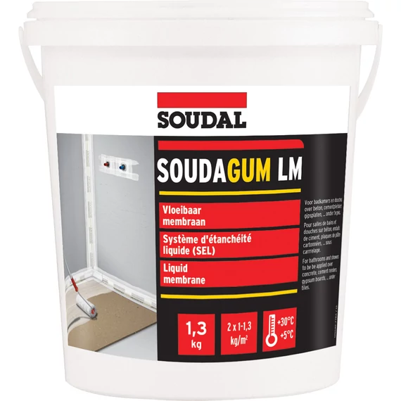 Soudal Soudagum LM folyékony, vízszigetelő fólia, 1.3kg