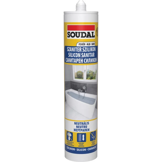 Soudal szaniter szilikon, neutrális, fehér, 280ml