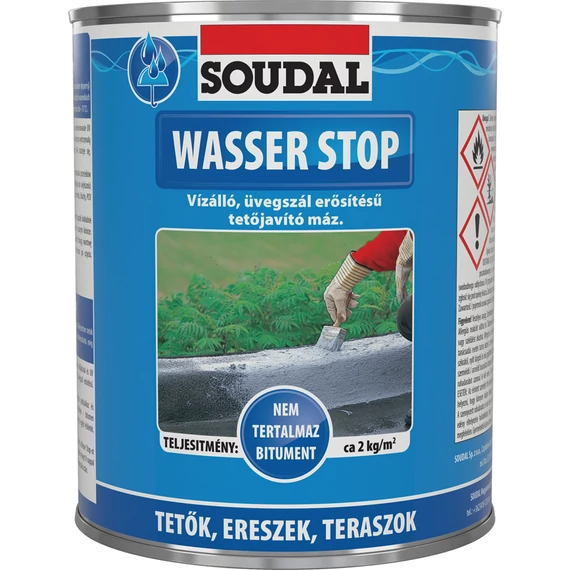Soudal Wasser Stop tetőjavító máz, üvegszál erősítésű, 750g