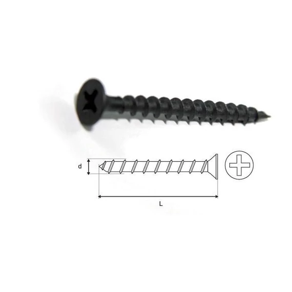 Stalco gipszkarton csavar, foszfátozott, fa profilhoz, 4.2x70mm, 100db