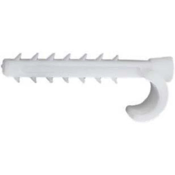 Stalco kábel rögzítő tipli, horgos, 10mm, 100db