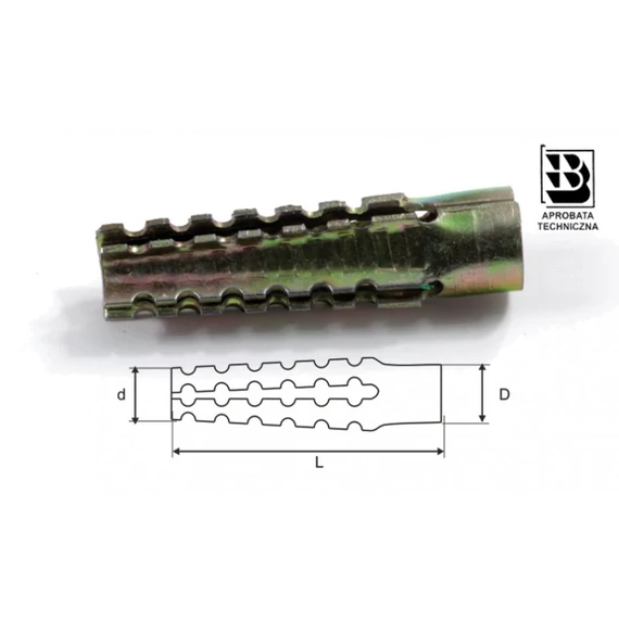 Stalco terpesztő/feszítő tipli gázbetonhoz, 10x60mm, 50db
