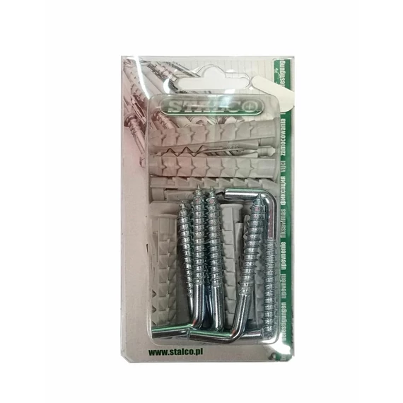 Stalco tipli+egyenes kampó, 10x50mm+6x54mm, 6db