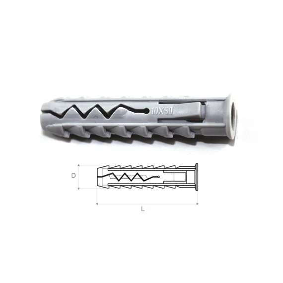 Stalco műanyag dübel, 12x80mm, 100db