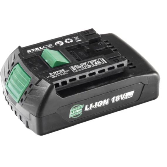 Stalco akkumulátor, Li-Ion, 18V, 2.0Ah