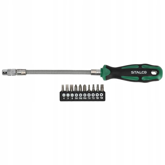 Stalco rugalmas csavarhúzó, 1/4&quot;x25mm, 11 részes