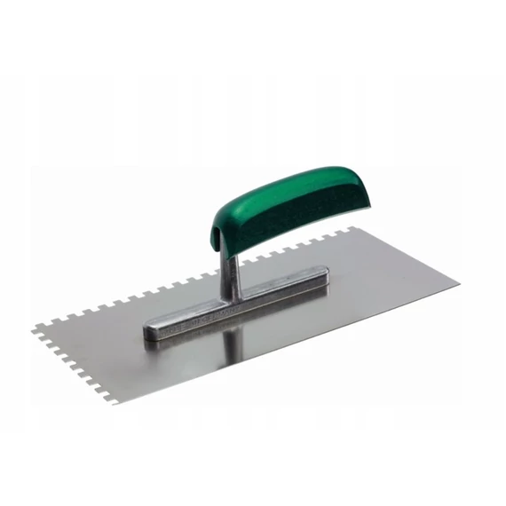 Stalco simító, rozsdamentes acél, lakkozott fa fogantyú, 280x130mm, 8x8fog