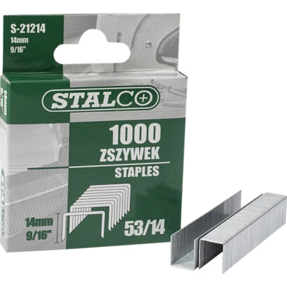 Stalco tűzőgép kapocs, 53-as típus, 14mm, 1000db