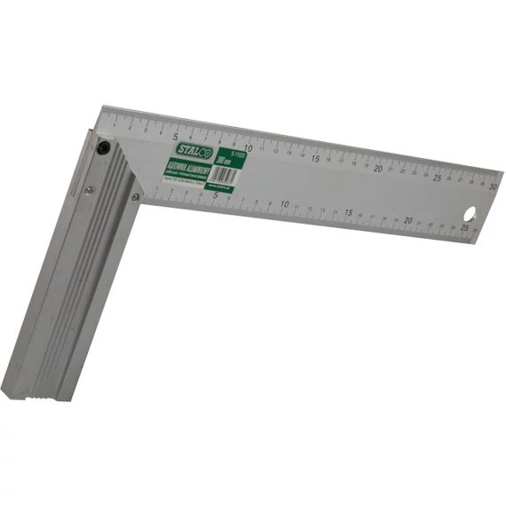 Stalco derékszög vonalzóval, alumínium, 350mm