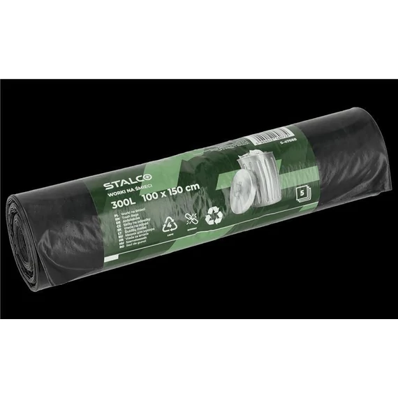 Stalco szemetes zsák, 300L, 100x150cm, 5 db/tekercs