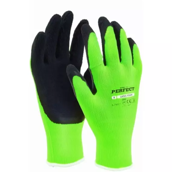 Stalco Perfect Latex Foam mártott poliészter kesztyű, 8