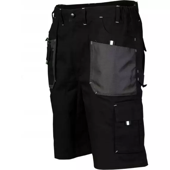 Stalco Basic Black Line munkavédelmi rövidnadrág, fekete, L