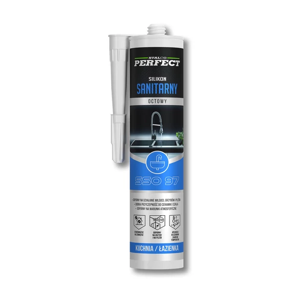 Stalco Perfect SSO 97 szaniter szilikon, ecetsavas, fehér, 280ml