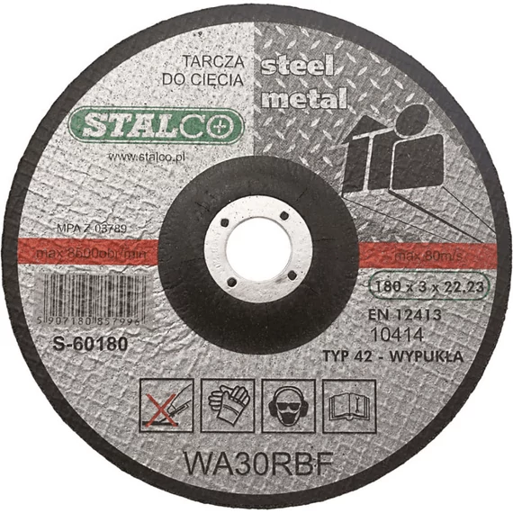 Stalco Premium vágókorong fémhez, 3.0x22.2x125mm