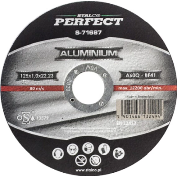 Stalco Perfect vágókorong alumíniumhoz, 125x1x22.23mm