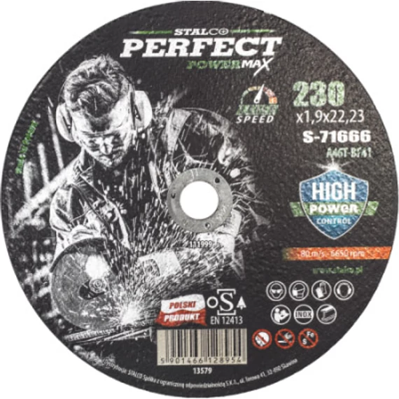 Stalco Perfect High Power vágókorong fémhez, lapos, 125x1x22.23mm