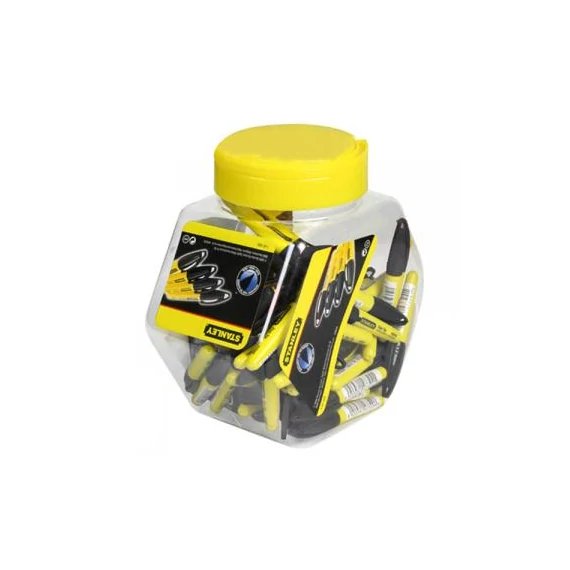Stanley FatMax mini vékony hegyű jelölő filc, fekete 72db