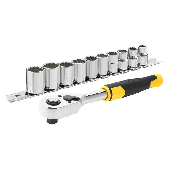 Stanley FatMax 3/8" dugókulcs készlet 5 fokonkénti fogazással, 11 részes