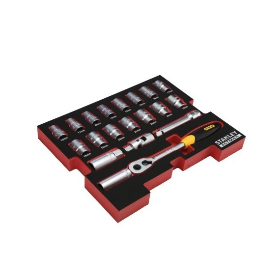 Stanley FatMax 1/2&quot; dugókulcs készlet TSTAK szivacsbetéttel, 20 részes