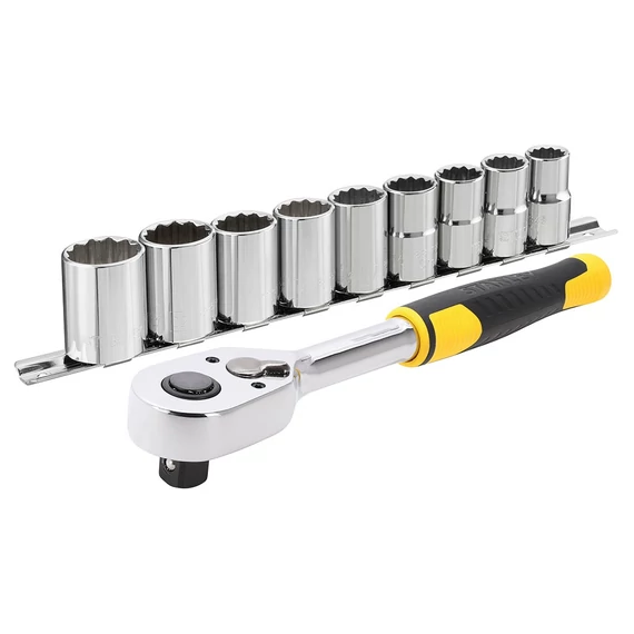 Stanley FatMax 1/2" dugókulcs készlet 5 fokonkénti fogazással, 10 részes
