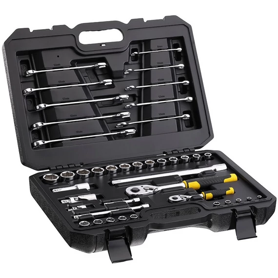 Stanley FatMax 1/4" és 1/2" csillag-villáskulcs és dugókulcs készlet, 41 részes