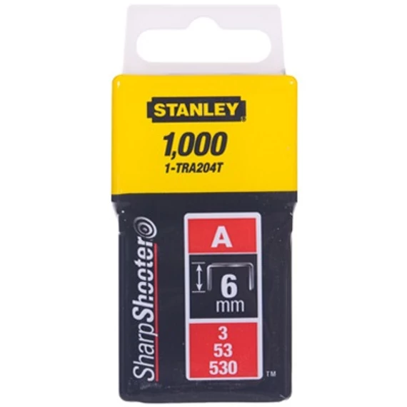 Stanley 6mm-es "A" kapocs 1000db