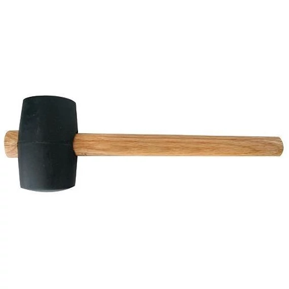Strend Pro gumikalapács fa nyéllel, fekete, 450g