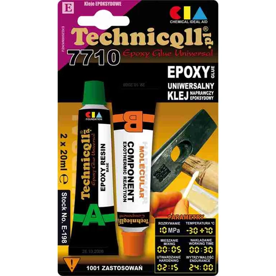 Technicoll univerzális epoxy ragasztó, 2x20ml