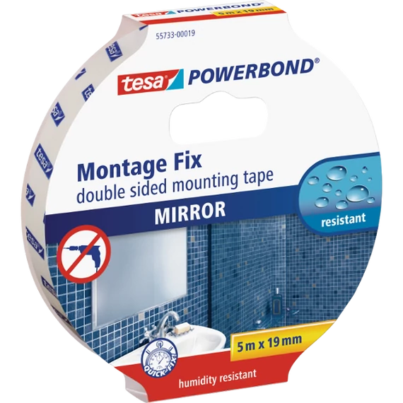 Tesa 55733 montázsszalag, tükörragasztó, 5mx19mm