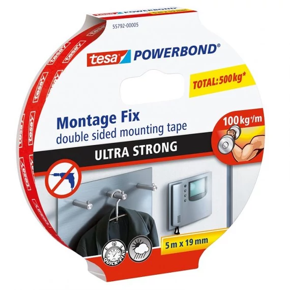 Tesa 55792-00005 Powerbond rögzítőszalag, ultraerős, 5mx19mm