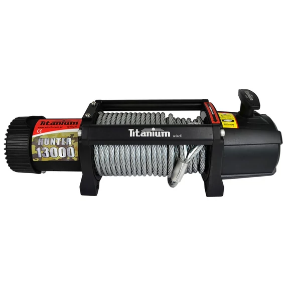 Hunter 13000 elektromos csörlő, 5900kg, 12V-os (kompletten)